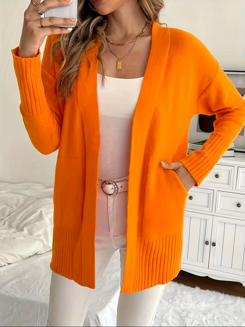 Deanna | Avslappnad Öppen Framsida Cardigan