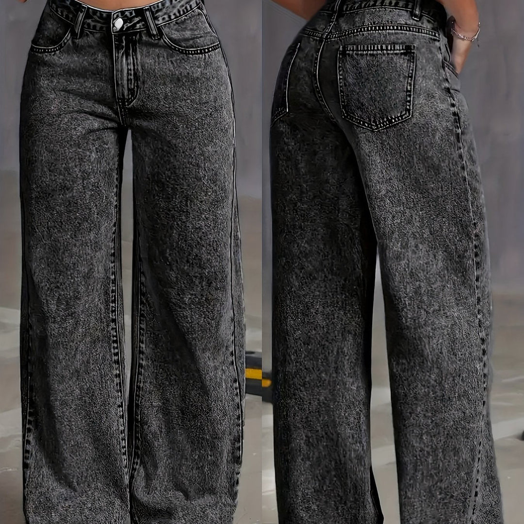 Tamsin | Högmidjade Vida Jeans
