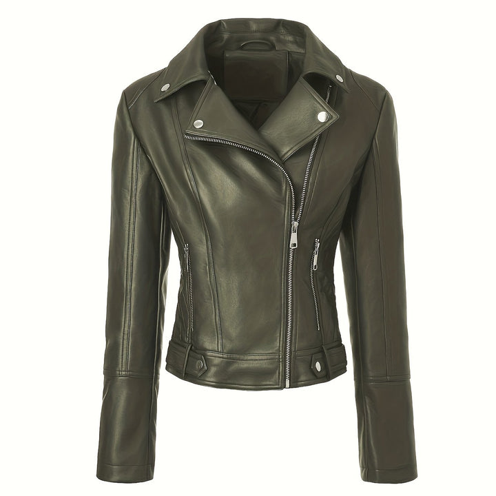 Mabel | Skulpterad Zip-Front Motojacka