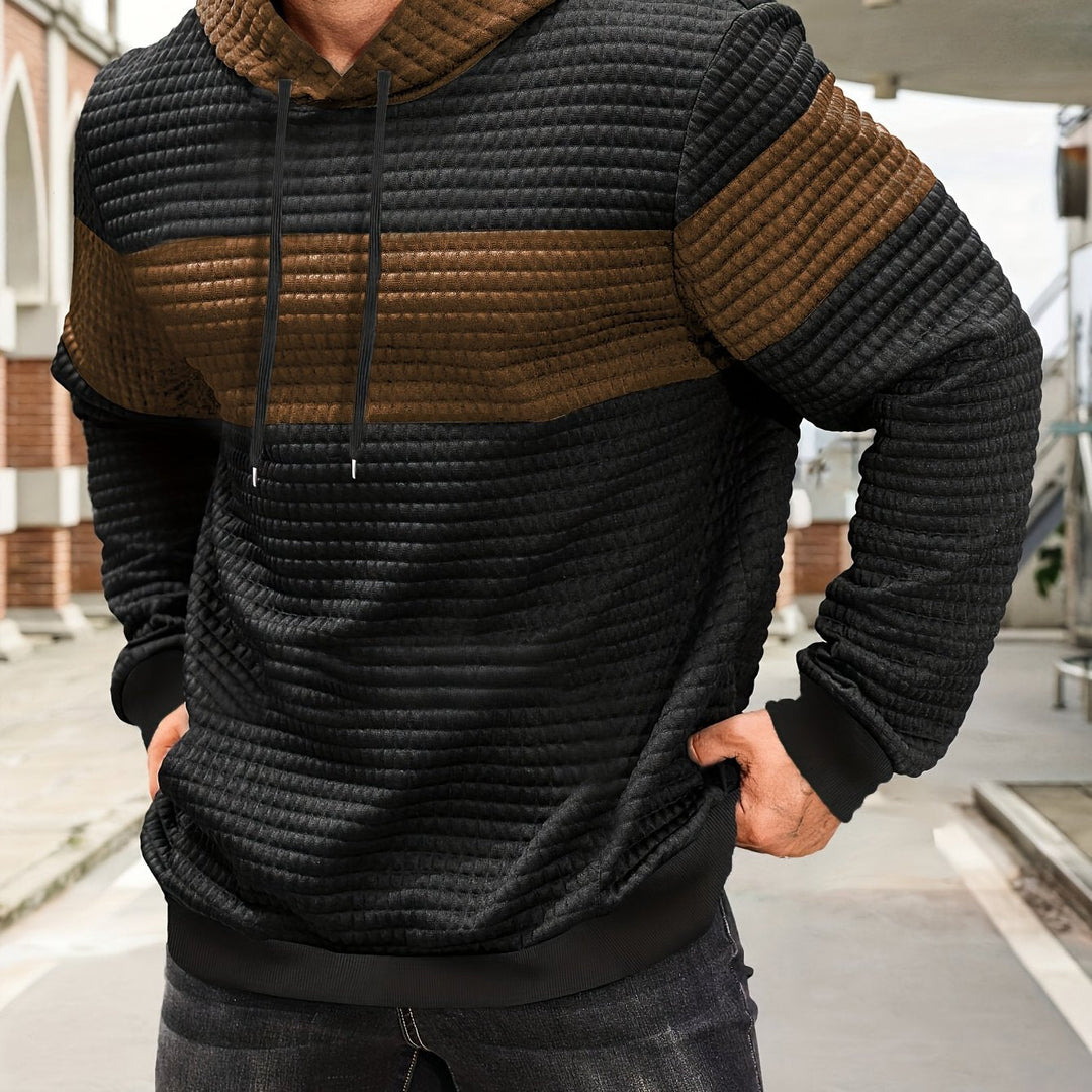 Hayes | Texturerad Färgblock Hoodie