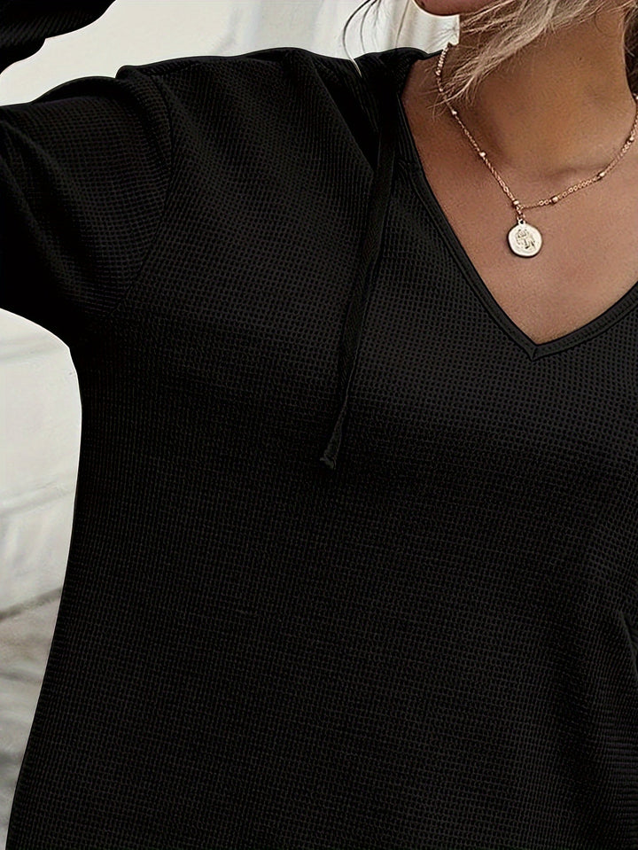 Kendra | Avslappnad V-ringad Hoodie