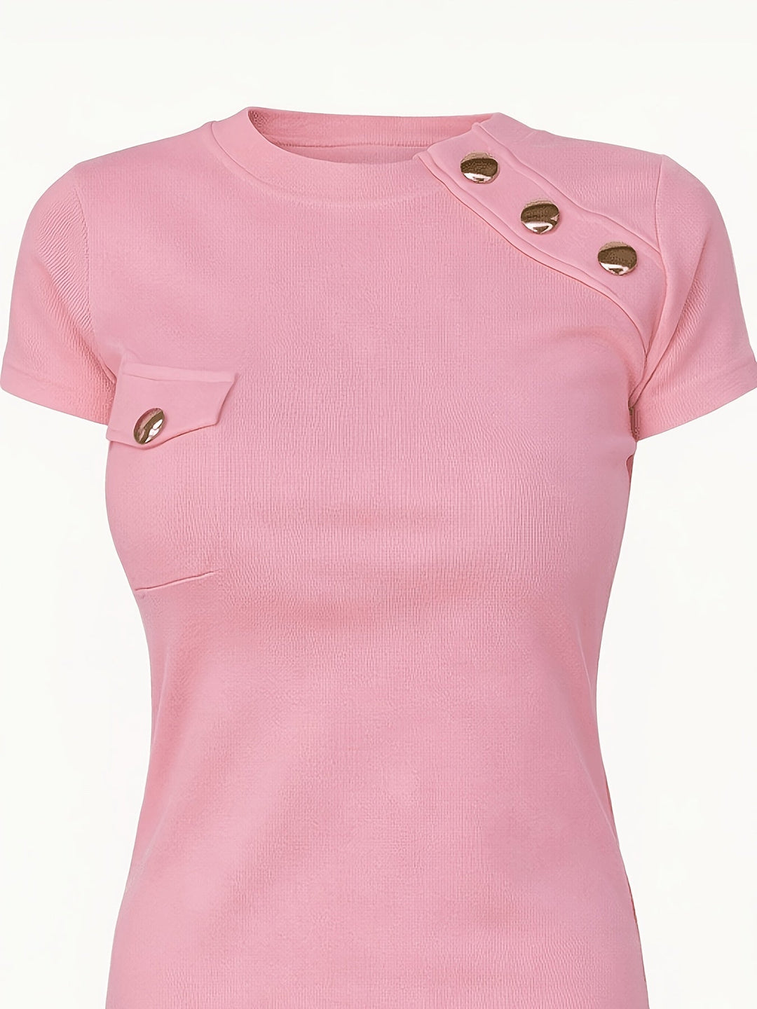 Isla | Knapppyntad T-shirt med kort ärm