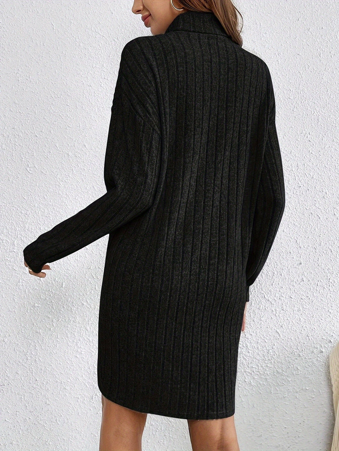 Florens | Ribbade Turtleneck Klänning