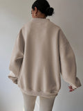 Hazel | Avslappnad Halv-Zip Sweatshirt