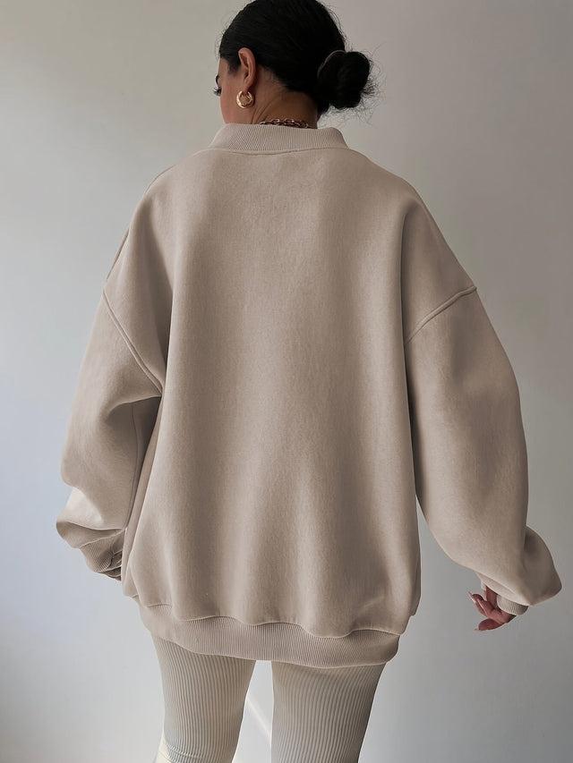 Hazel | Avslappnad Halv-Zip Sweatshirt