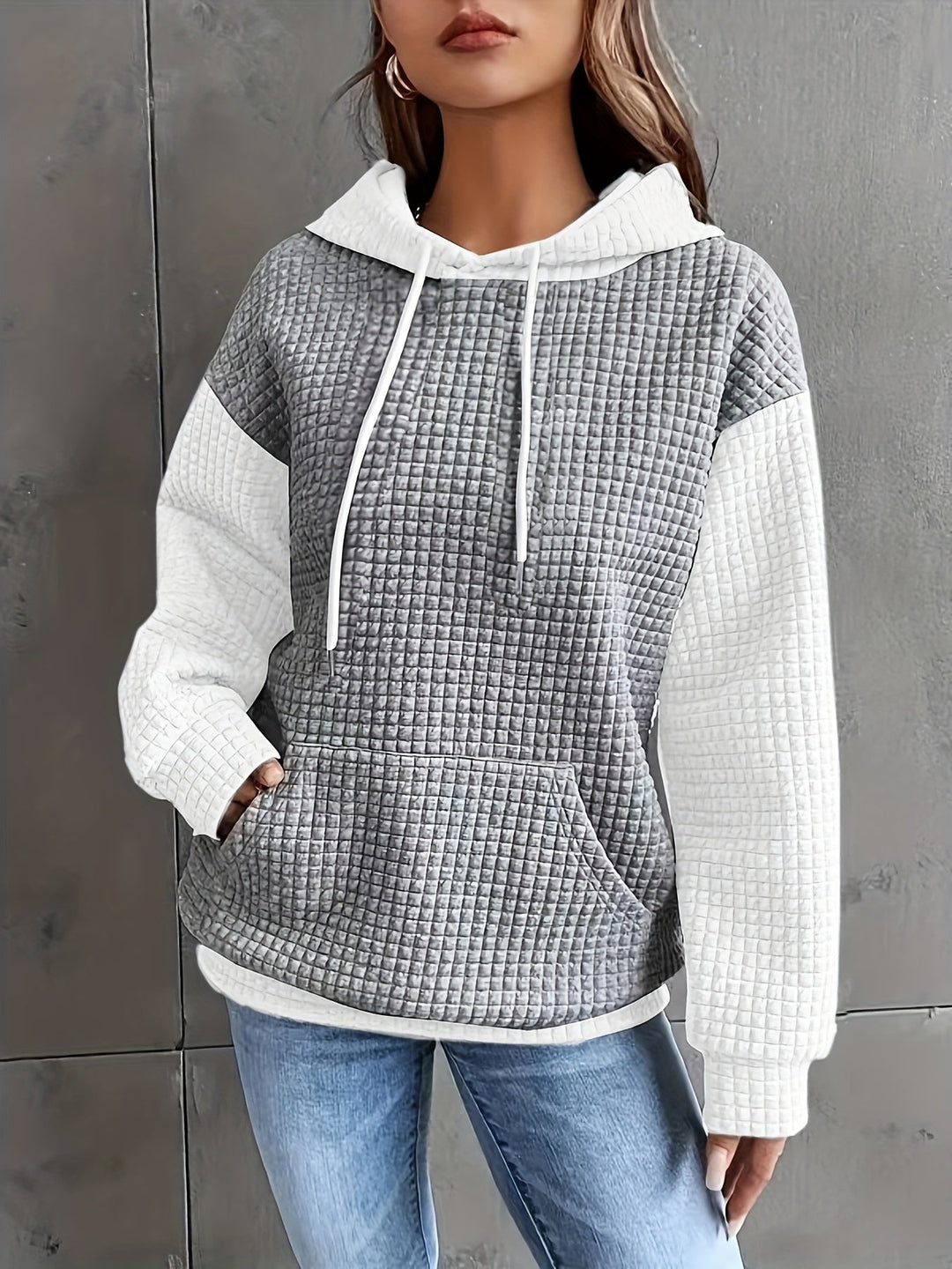 Brenna | Mysig Hoodie med Vaffelstruktur