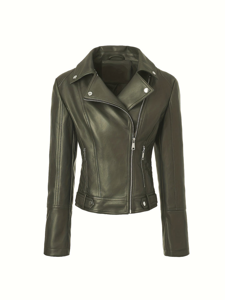 Mabel | Skulpterad Zip-Front Motojacka