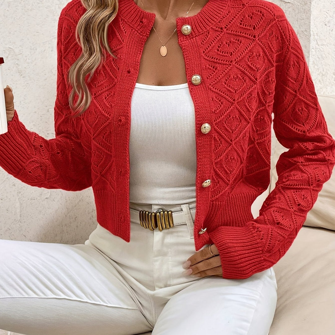 Della | Texturerad Knapp-Front Kofta