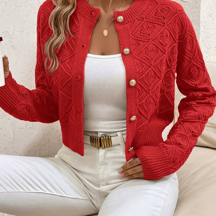 Della | Texturerad Knapp-Front Kofta