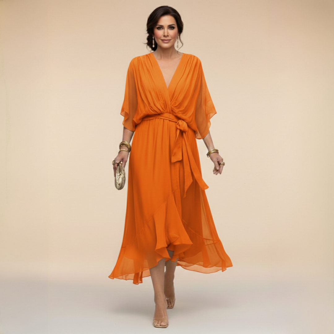 Abigail | Stilig Chiffon V-ringad Klänning