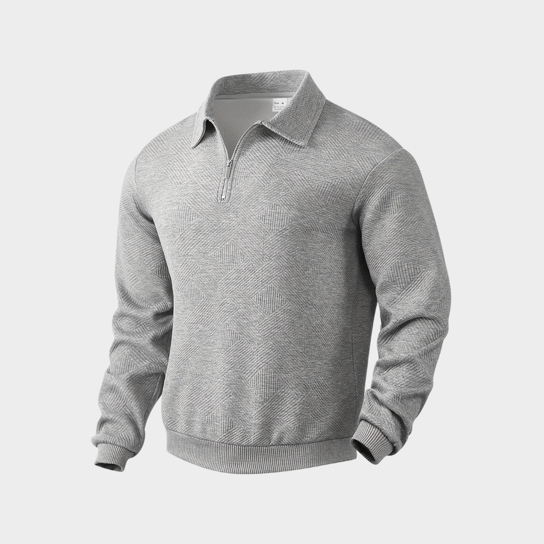 Hudson | Texturerad Halvdragkedja Pullover