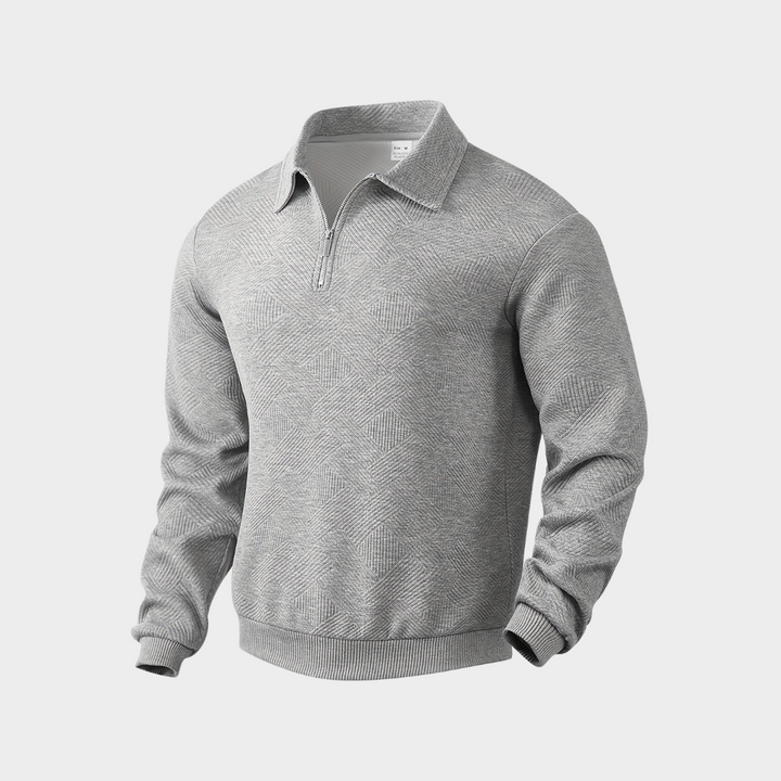 Hudson | Texturerad Halvdragkedja Pullover