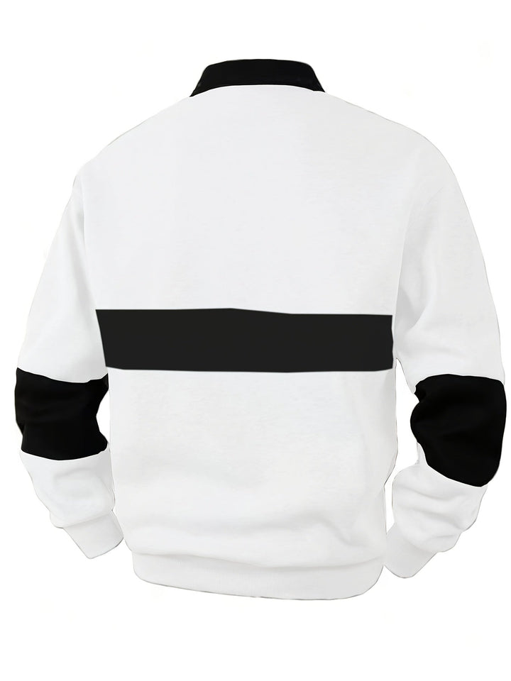 Grayson | Färgblock Långärmad Polo Shirt