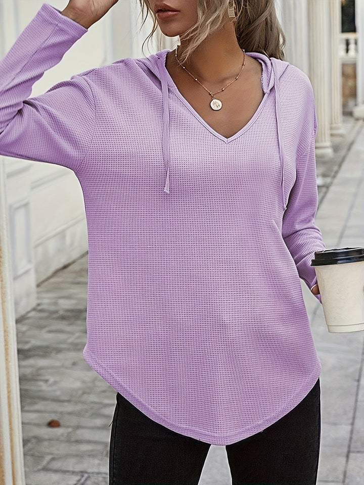 Kendra | Avslappnad V-ringad Hoodie