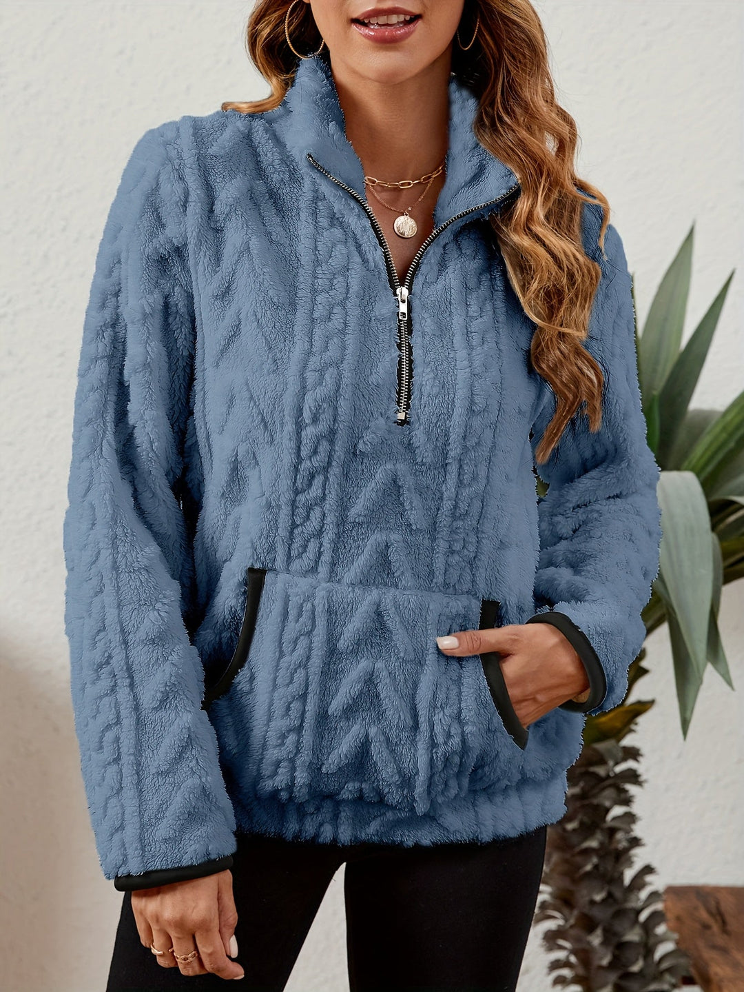 Delilah | Mysig Halv-Zip Tröja