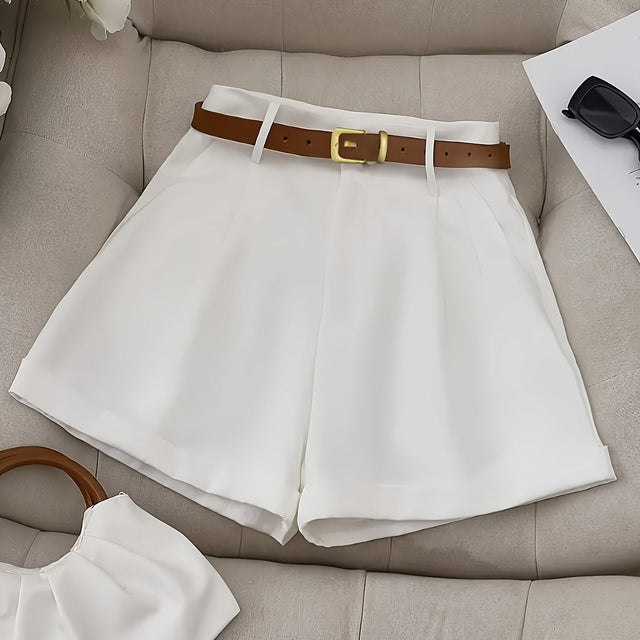 Blythe | Skräddarsydda Högmidjade Shorts med Bälte