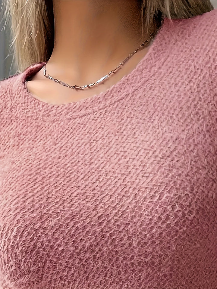 Noreen | Mjuk Plush Långärmad Topp