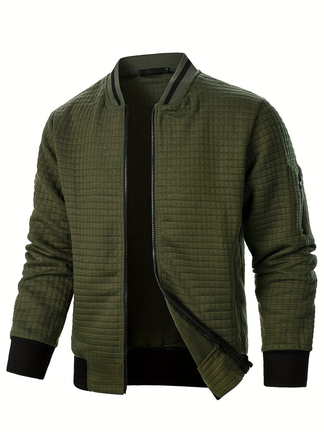 Raymond | Texturerad Zip-Up Bomberjacka