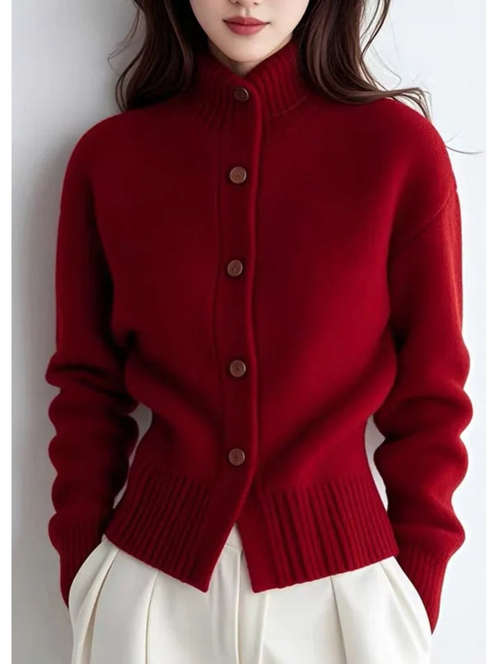 Margot | Höghalset Knap cardigan