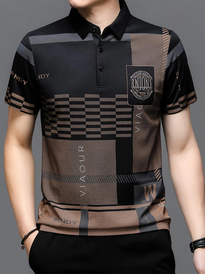 Nathaniel | Raffinerad Colorblock Polo Skjorta