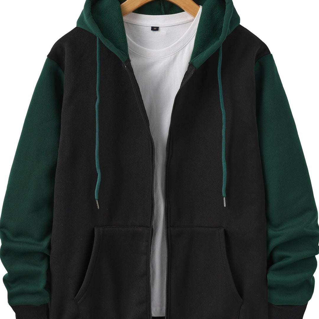 Cedric | Färgblock Zip-Up Hoodie