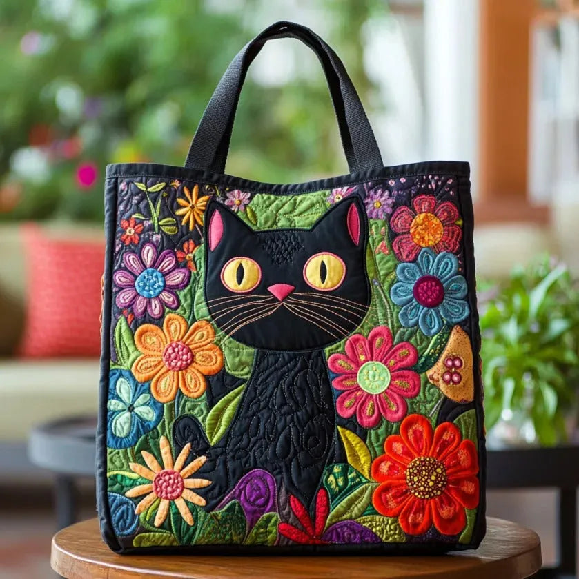 Martha | Stilren Blommig Katt Konst Tote Väska