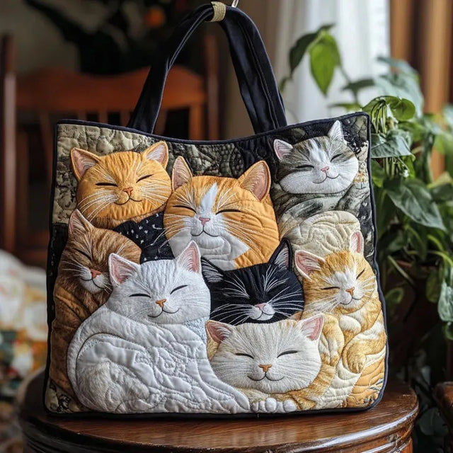 Cathy | Bedårande Kattkonst Tote Bag