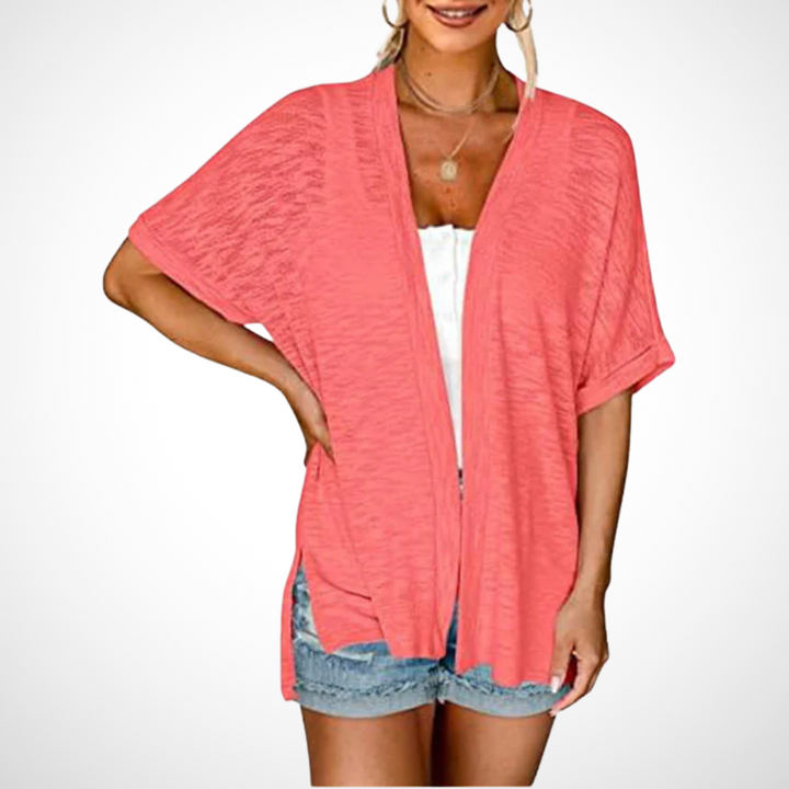 Lindsay | Avslappnad Öppen Framsida Cardigan