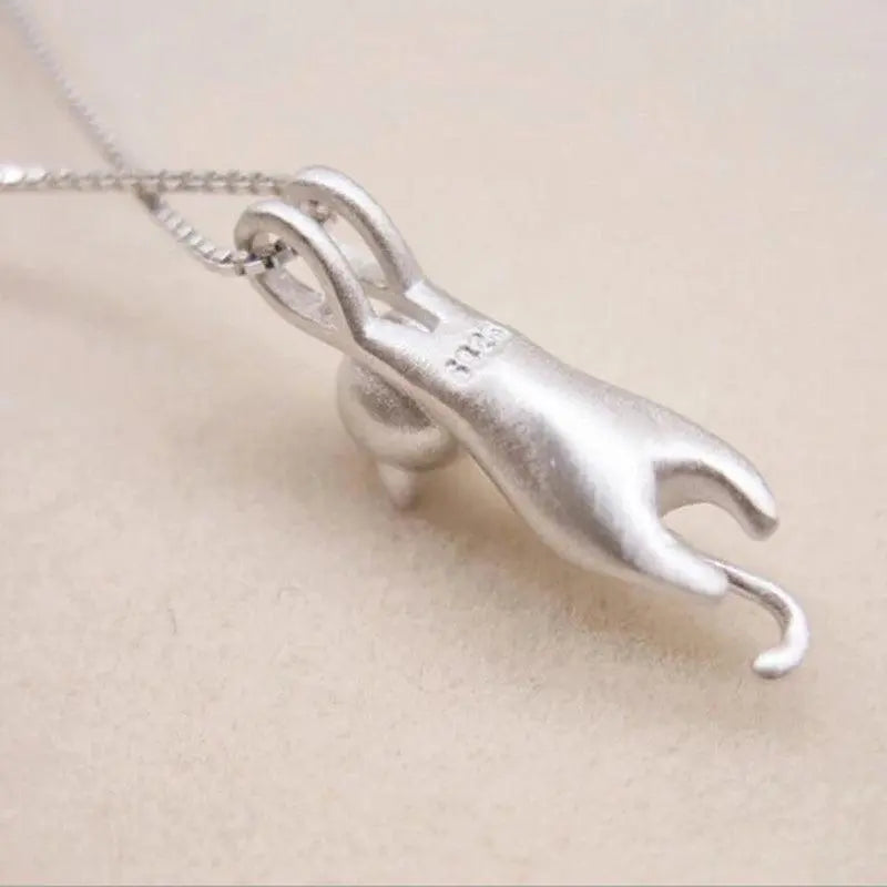 Nancy | Stilren silver katt-halsband