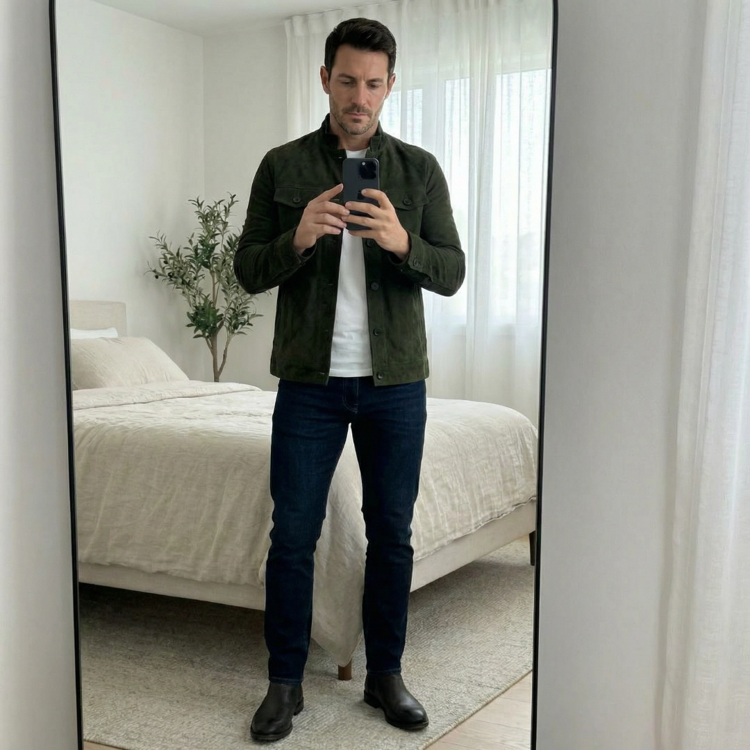 Jacob | Klassisk Pocket Suede Jacka