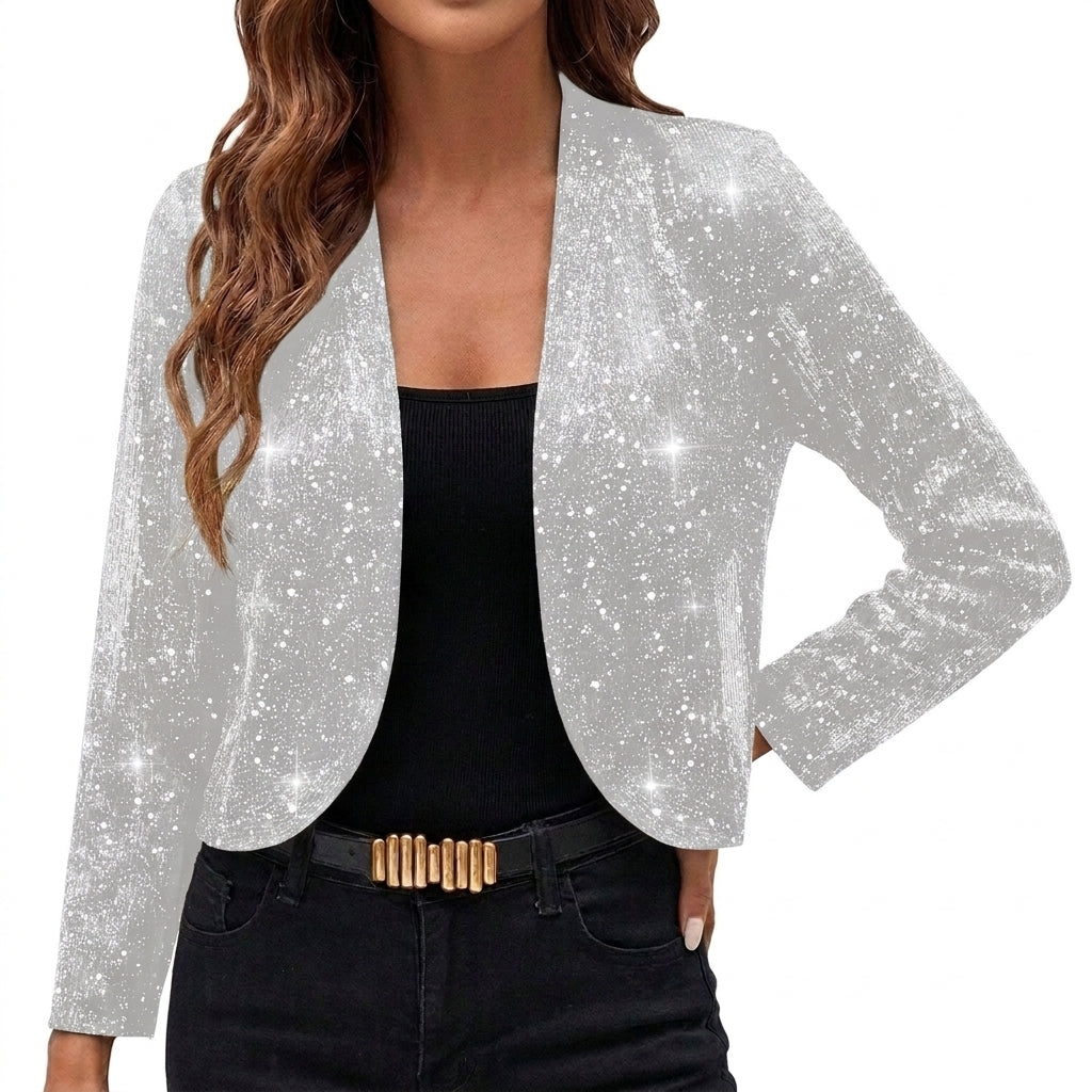 Elaine | Shimmer Cropped Jacket
