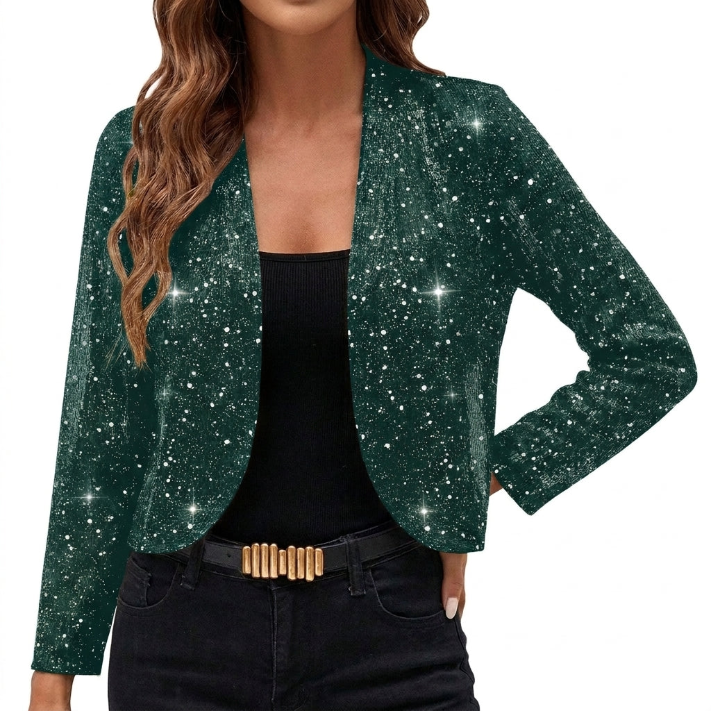 Elaine | Shimmer Cropped Jacket