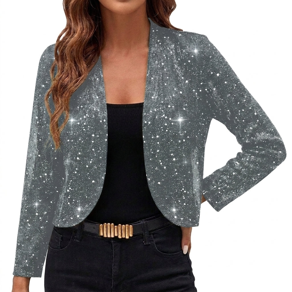 Elaine | Shimmer Cropped Jacket