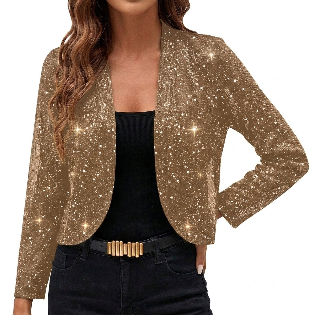 Elaine | Shimmer Cropped Jacket