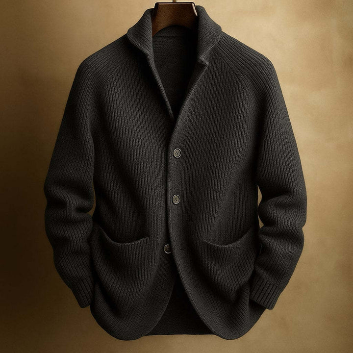 Elliot | Skräddarsydd Knapp-front Stickad Cardigan