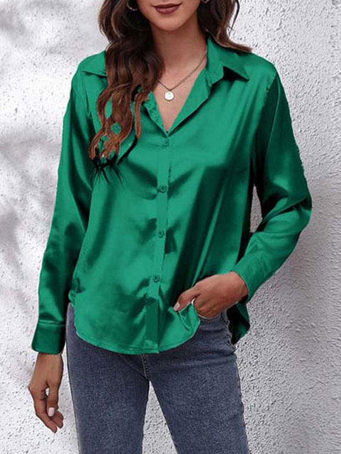 Heather | Elegant Blus med Lång Ärmar