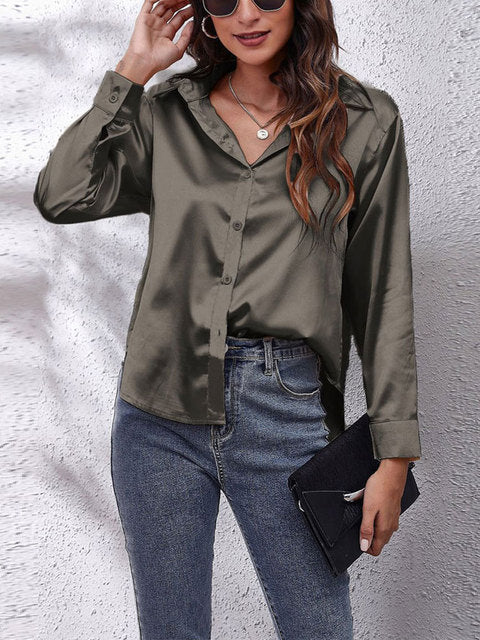 Heather | Elegant Blus med Lång Ärmar