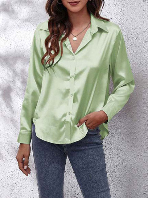 Heather | Elegant Blus med Lång Ärmar