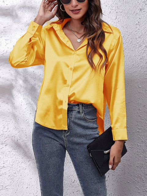 Heather | Elegant Blus med Lång Ärmar