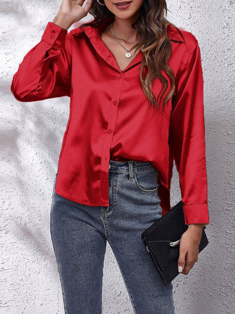 Heather | Elegant Blus med Lång Ärmar