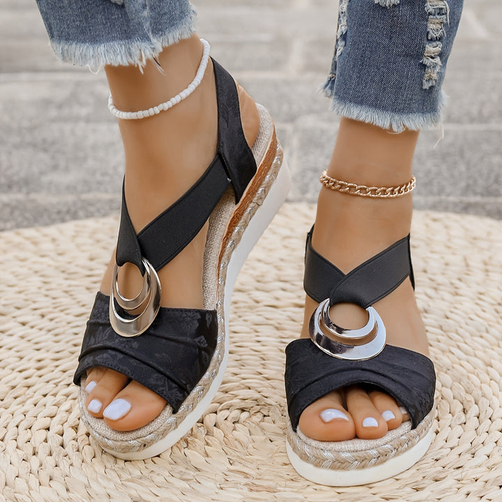 Aria | Flätad Rep Plattform Sandaler