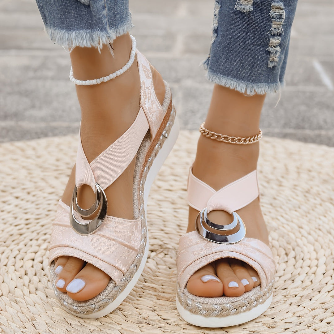 Aria | Flätad Rep Plattform Sandaler