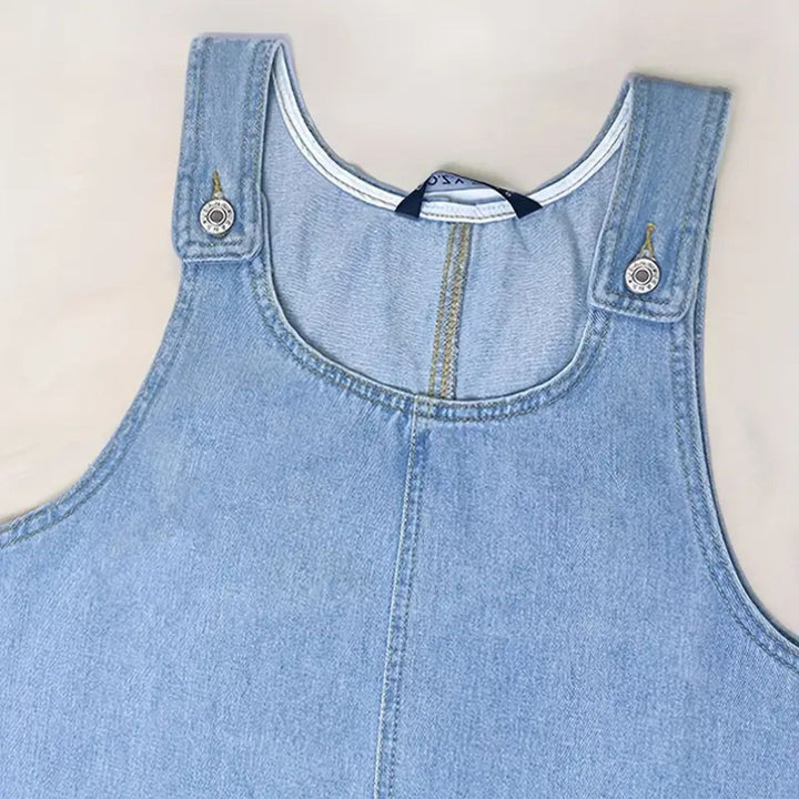 Deby | Bekväm ärmlös denimklänning