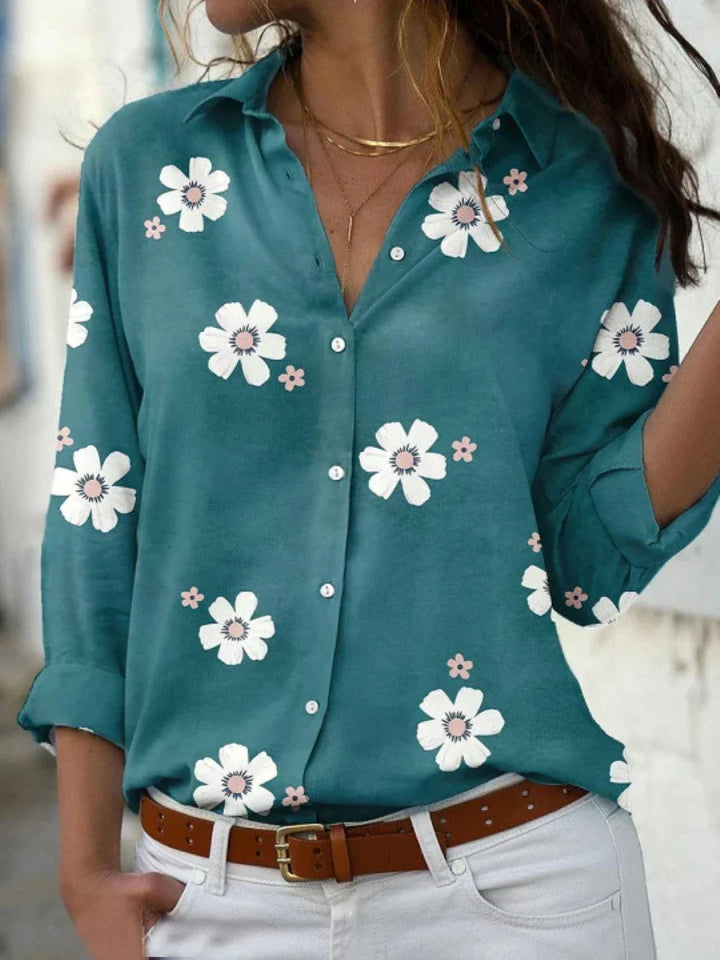 Annabel | Blus med Blommönster