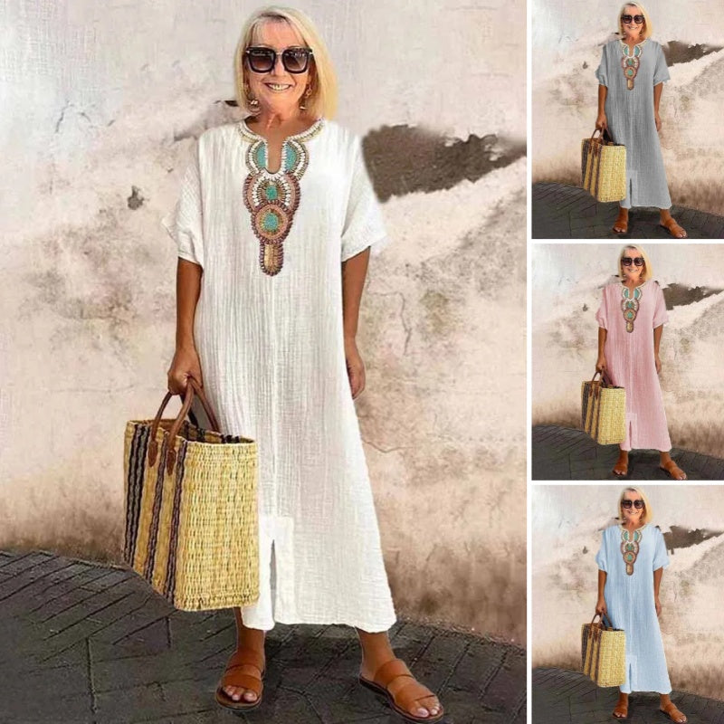 Marnie | Avslappnad Bohemisk Maxi Klänning
