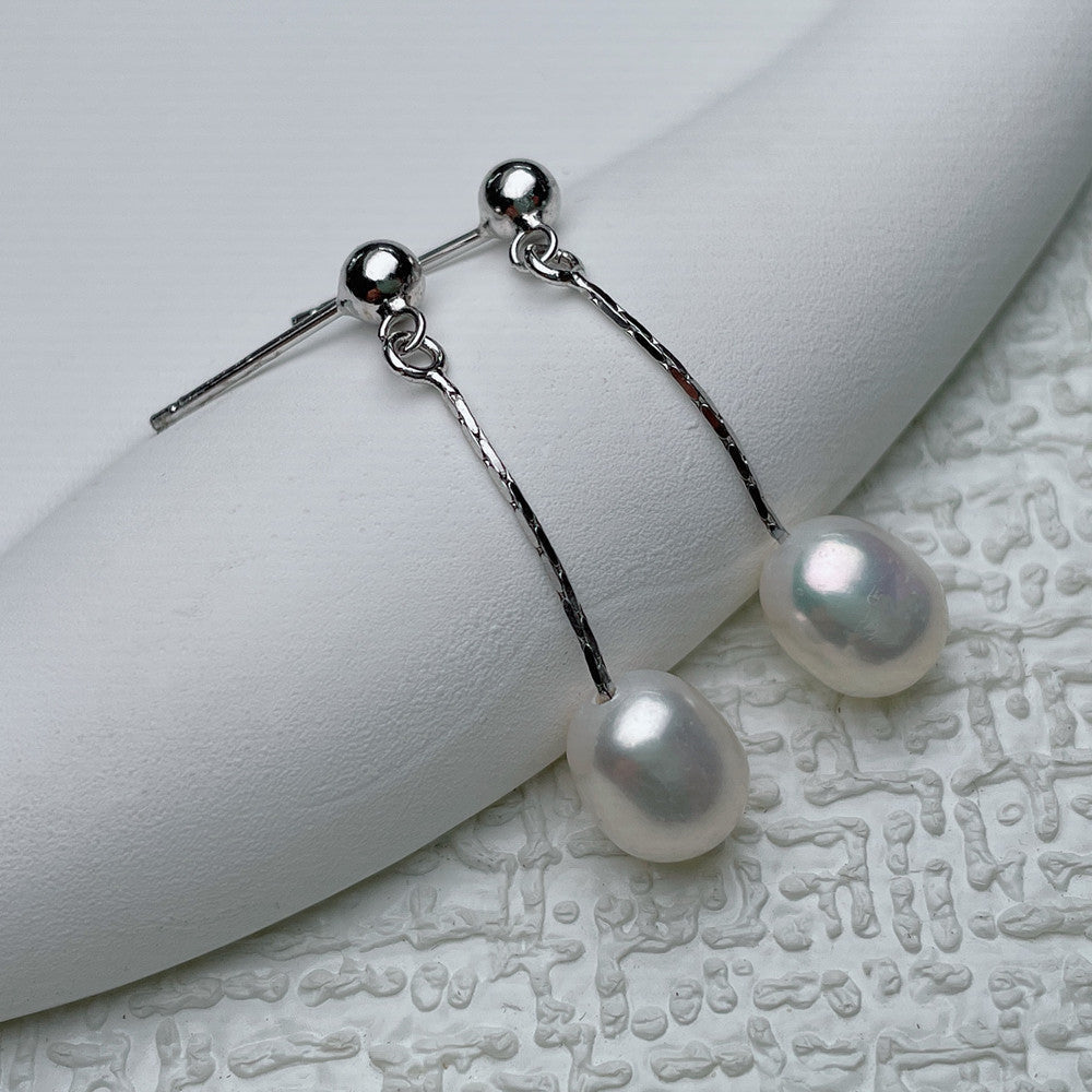 Colleen | Avslappnade Drop Pearl Örhängen
