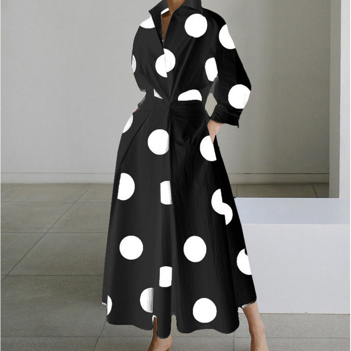 Alora | Elegant Front Wrap Collared Maxi Klänning