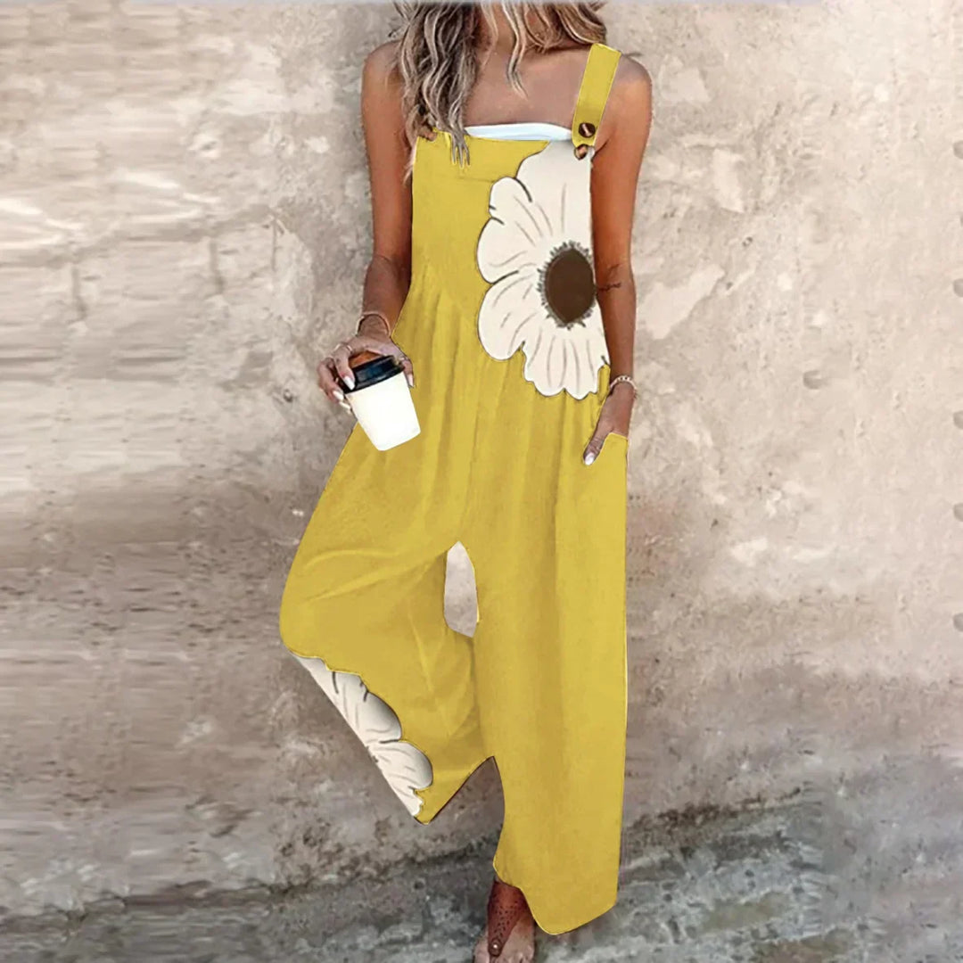 Marissa | Stilig Blommig Vidbyxoverall