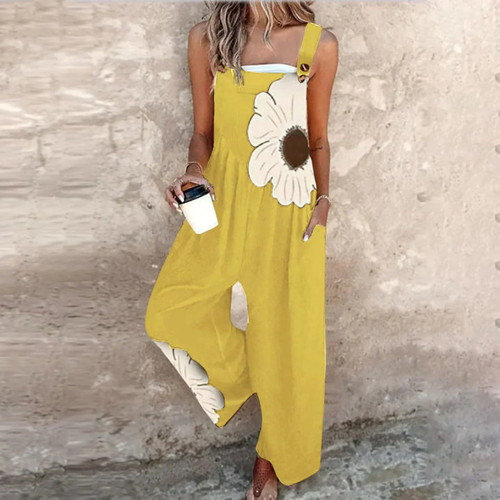 Marissa | Stilig Blommig Vidbyxoverall