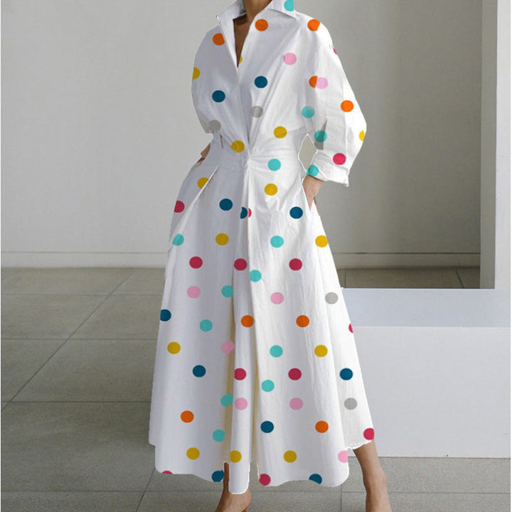 Alora | Elegant Front Wrap Collared Maxi Klänning